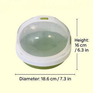 Portable Bird & Small Pet Carrier with Water Bottle – Dome‎ Lid, 18.6 x 16cm